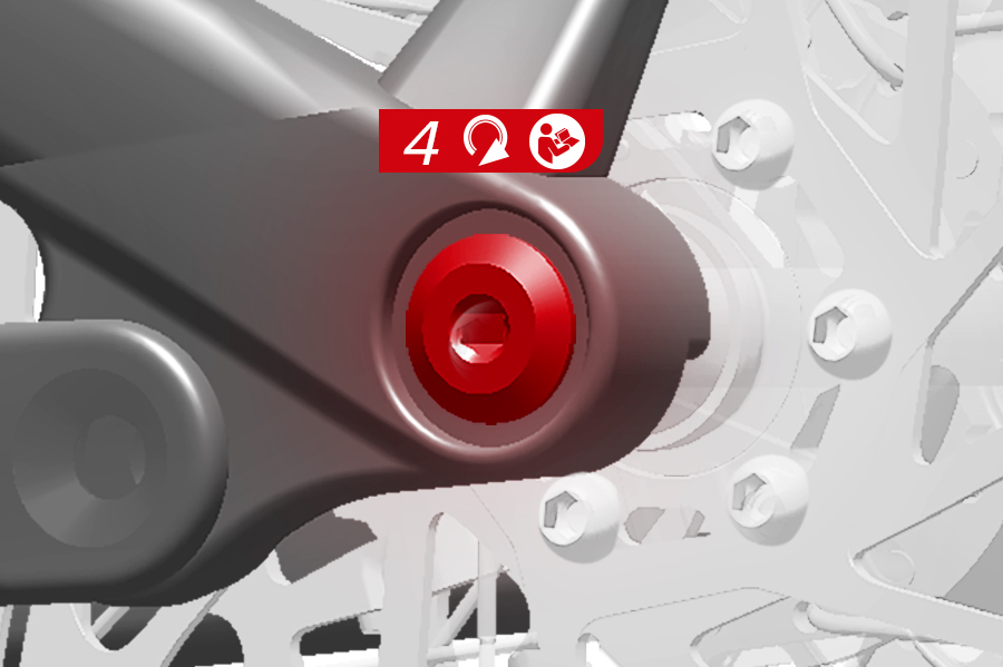 Tighten the rear axle