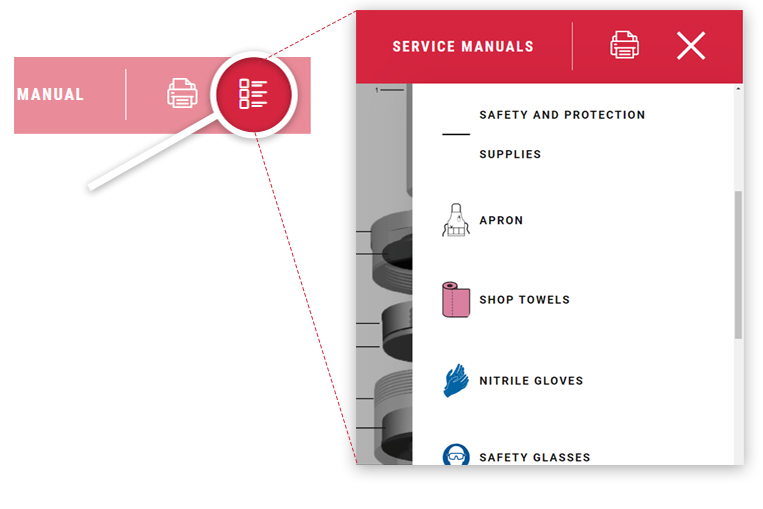 Legend and Tools Dropdown Icon Indicator